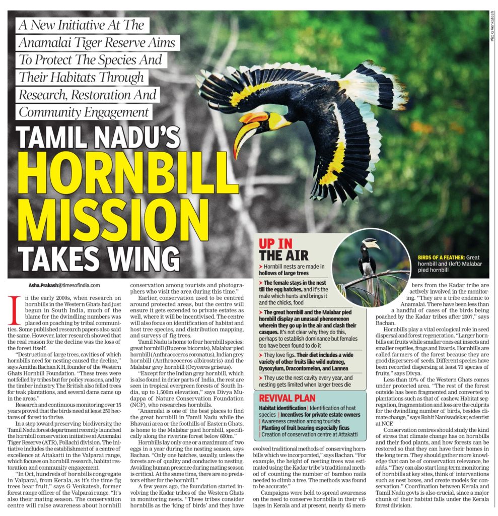 Tamil Nadu’s Hornbill Mission Takes Wing